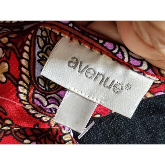 Avenue Women's Multicolor Polyester Round Neck Long Sleeve Casual Blouse 22/24 - Picture 6 of 11